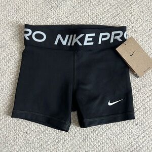 Girls Nike pro shorts, black, size small - nwt